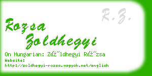 rozsa zoldhegyi business card